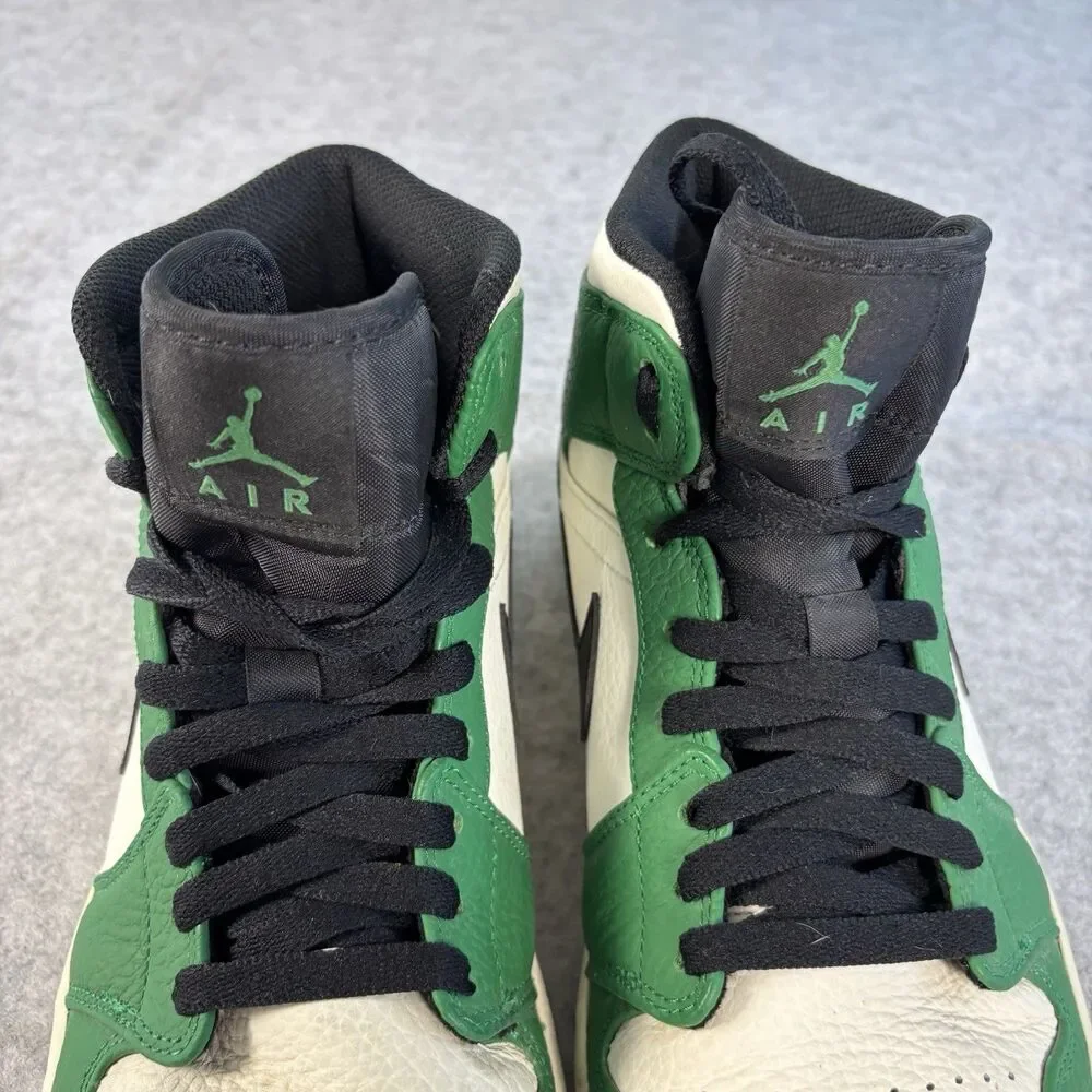 852542-301 - Mens 10 / Womens 11.5 Nike Air Jordan 1 Mid SE Pine Green Sneakers